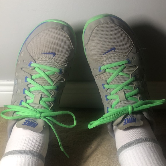 Nike Training Shoes -💚💙🤍- Barely Worn - Picture 7 of 15
